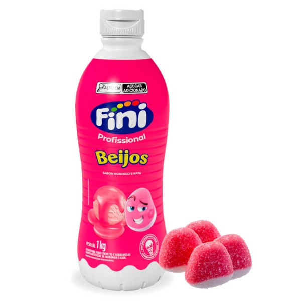 Encontraproduto.com.br - Cobertura para Sorvete Beijos 1kg - Fini