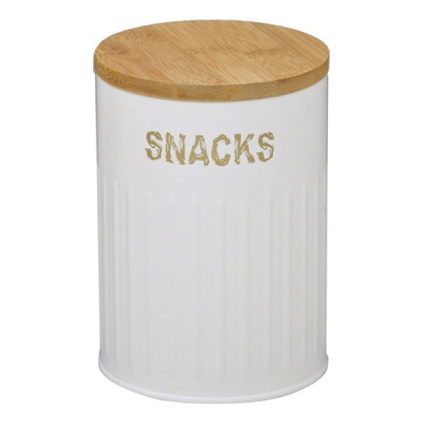Pote para Mantimentos Snacks Branco 16cm
