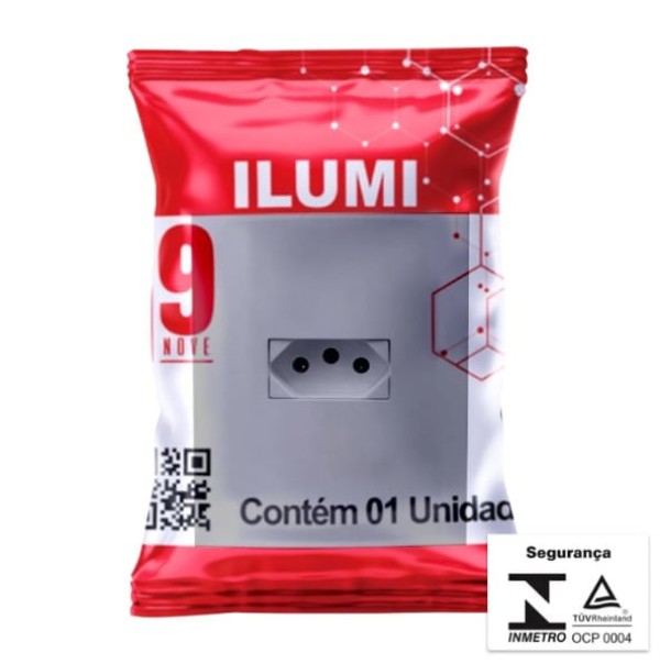Encontraproduto.com.br - Placa 4x2 Tomada 250v 20A - Ilumi