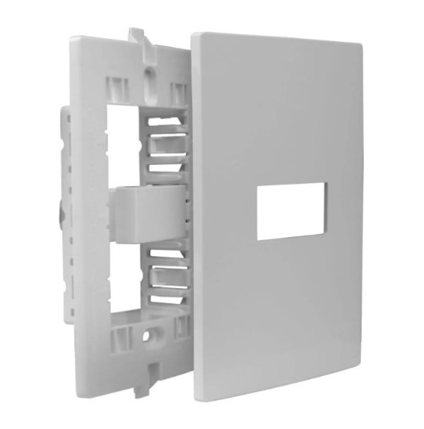Encontraproduto.com.br - Placa 4x2 1 Interruptor Paralelo 10A 250V - Ilumi