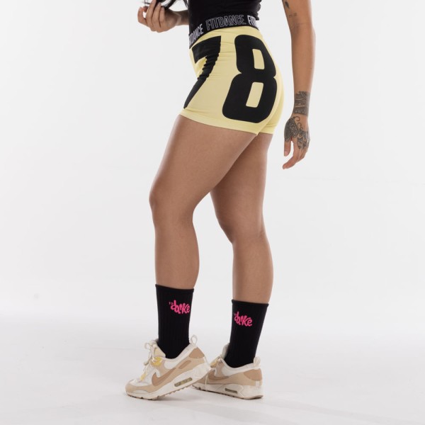 SHORTS ELASTICO 78 FITDANCE AMARELO V2