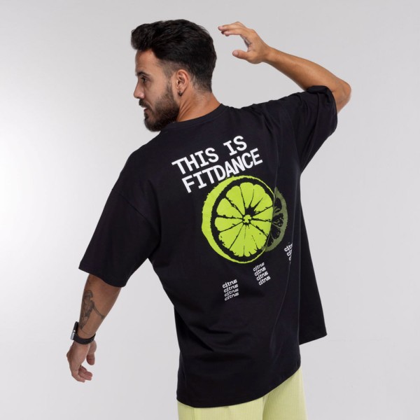 CAMISETA OVERSIZED LEMONADE FITDANCE PRETO