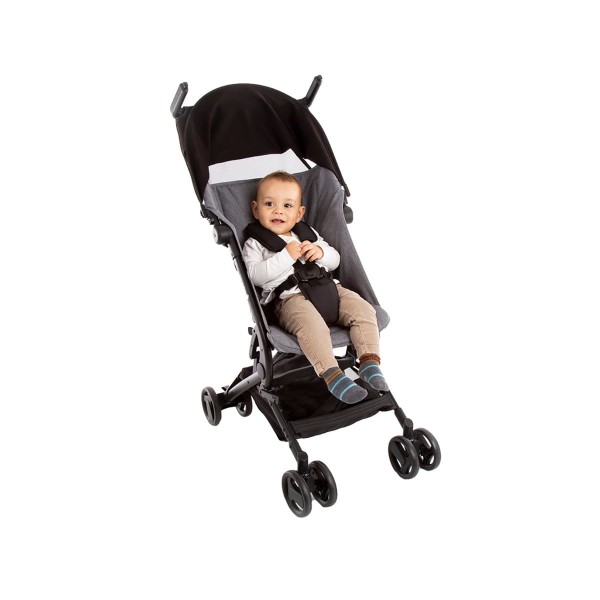 Encontraproduto.com.br - Carrinho de Passeio Infantil Micro Pocket Grey Denim De 6 Meses a 15Kg - Safety