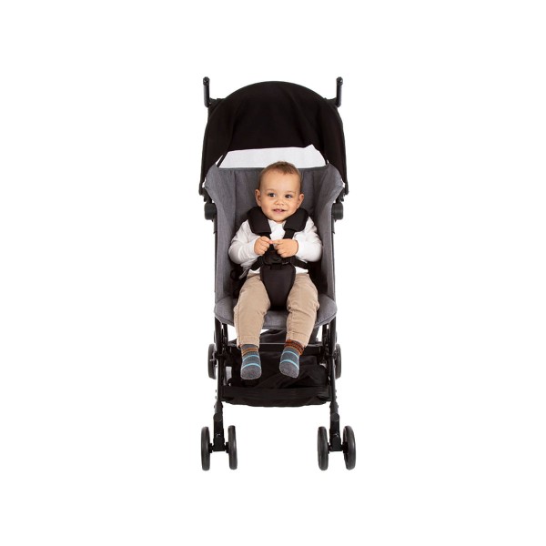 Encontraproduto.com.br - Carrinho de Passeio Infantil Micro Pocket Grey Denim De 6 Meses a 15Kg - Safety