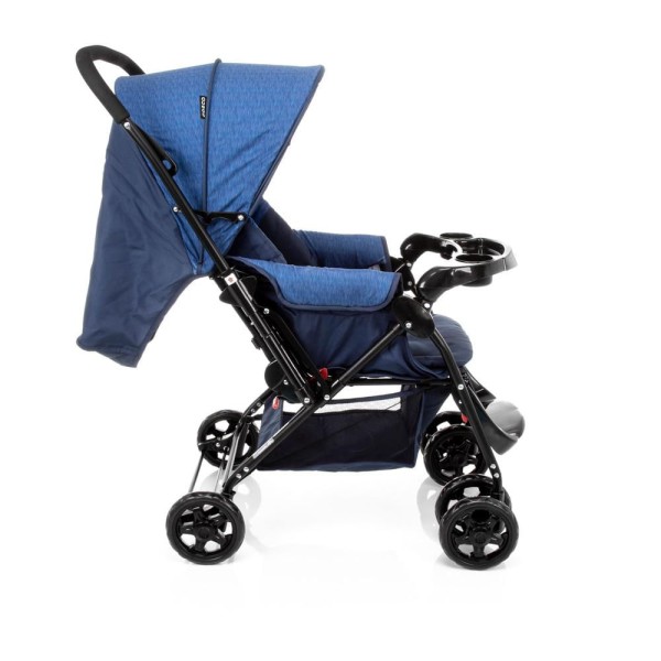 Encontraproduto.com.br - Carrinho de Bebê Reverse Cosco - Azul Rajado