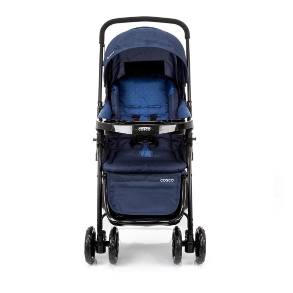 Encontraproduto.com.br - Carrinho de Bebê Reverse Cosco - Azul Rajado