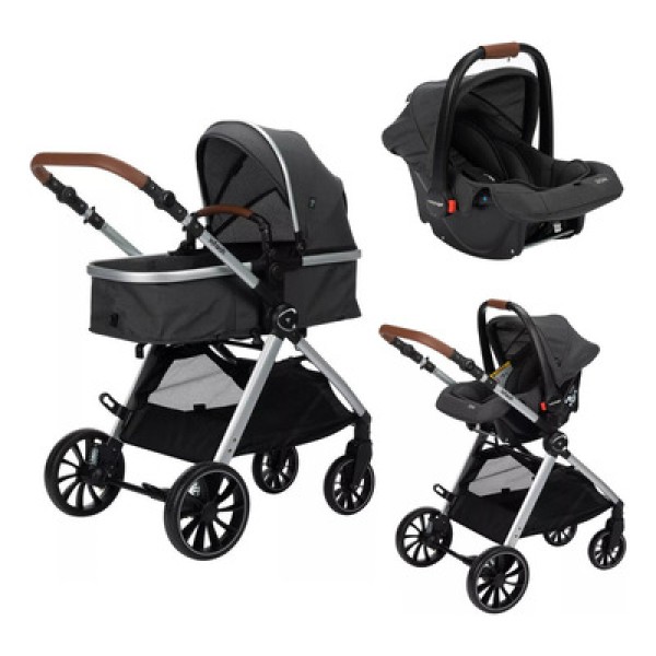 Carrinho com Bebê Conforto Travel System Romanzo Duo Preto - Infanti