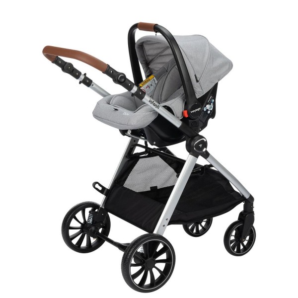 Encontraproduto.com.br - Carrinho com Bebê Conforto Travel System Romanzo Duo Cinza - Infanti