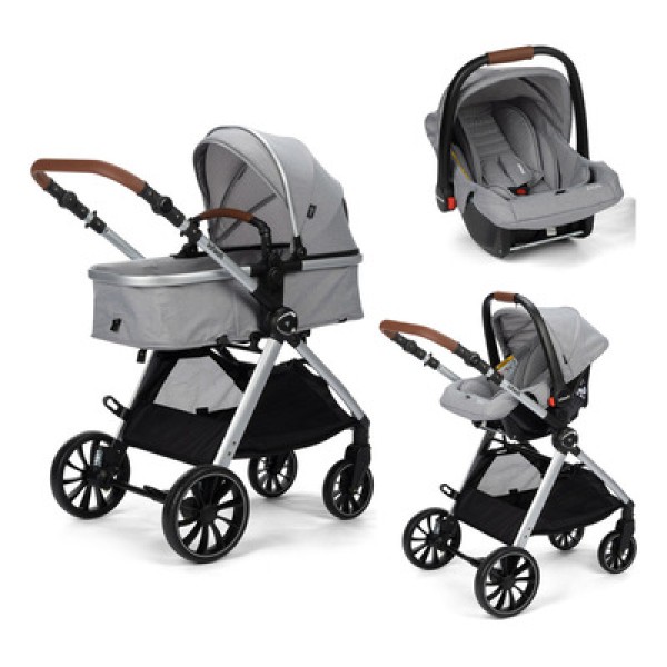 Encontraproduto.com.br - Carrinho com Bebê Conforto Travel System Romanzo Duo Cinza - Infanti