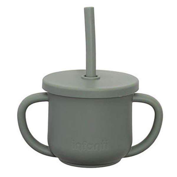 Encontraproduto.com.br - Copo de Silicone 2 em 1 Piccolo Verde - Infanti