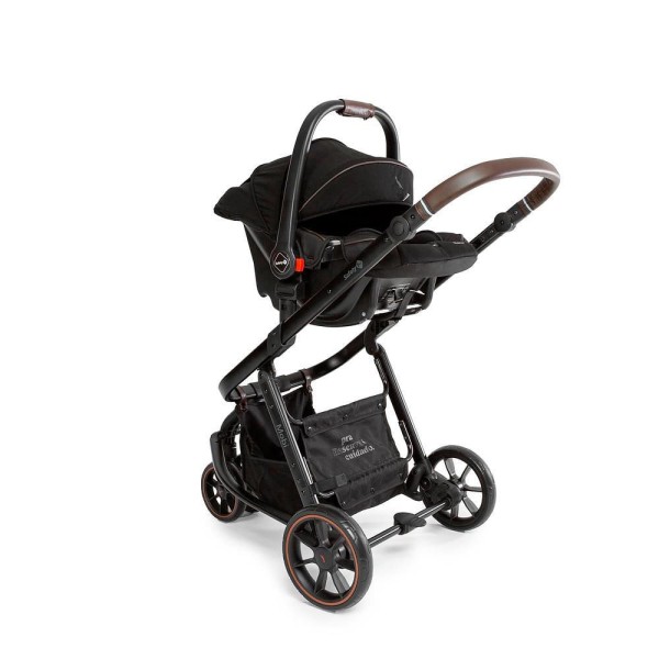 Encontraproduto.com.br - Carrinho com Bebê Conforto Travel System Mobi+ Reserva Isofix Black - Safety 1st