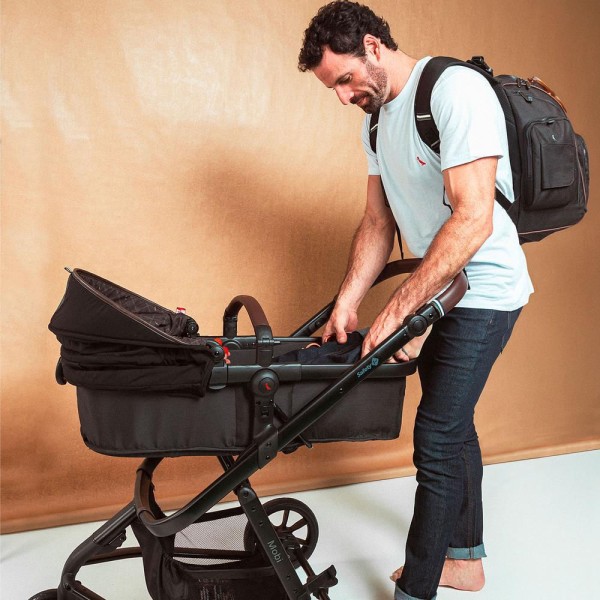 Encontraproduto.com.br - Carrinho com Bebê Conforto Travel System Mobi+ Reserva Isofix Black - Safety 1st