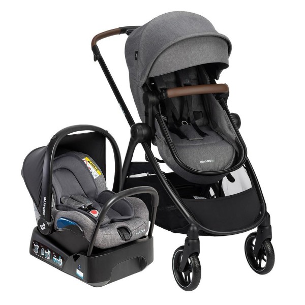 Encontraproduto.com.br - Carrinho com Bebê Conforto e Base Travel System Anna³ Trio Select Grey - Maxi-Cosi