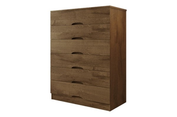 Cômoda Para Quarto 6 Gavetas Sevilha Made Marcs Braúna Brauna