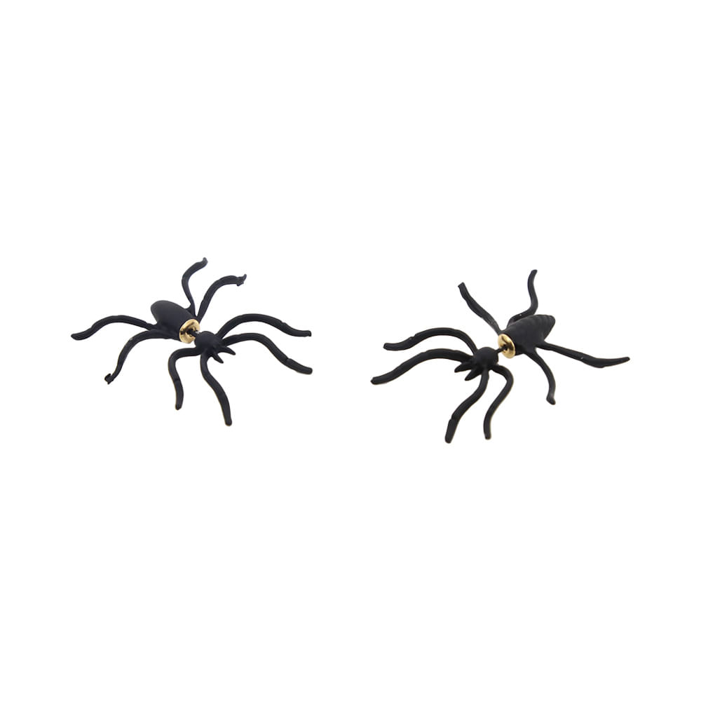 Brinco Aranha Preta Le Halloween