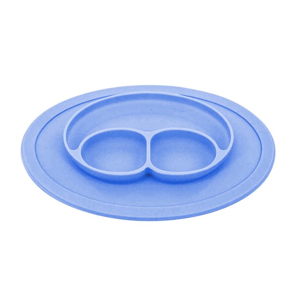 Encontraproduto.com.br - Prato de Silicone Le Baby com Três Divisórias Azul