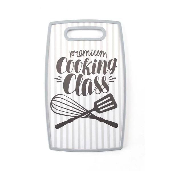 Encontraproduto.com.br - Tábua de Corte Le Cook em Plástico Branca Oval 23x37cm