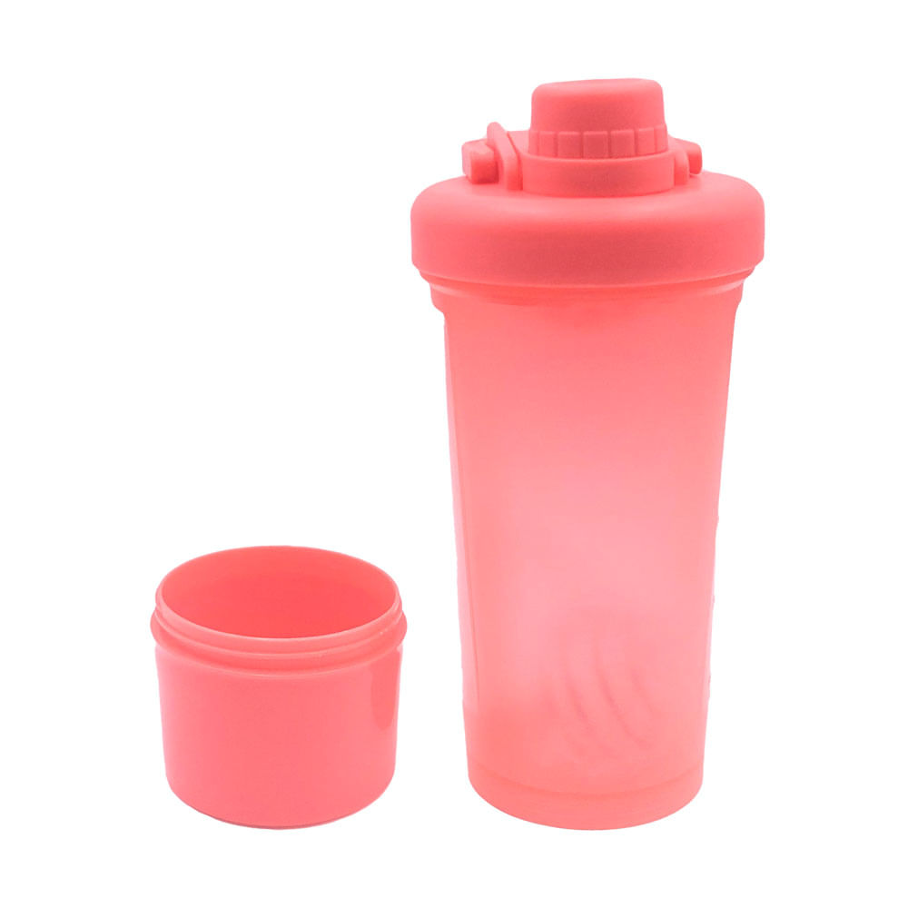 Encontraproduto.com.br - Garrafa Squeeze Le Shake com Misturador Colorida 600ml
