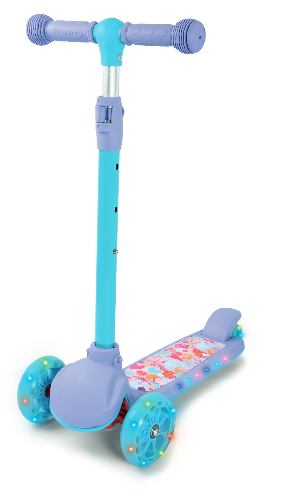 Patinete 3 Rodas Dobrável Runner Lilás Play&Fun