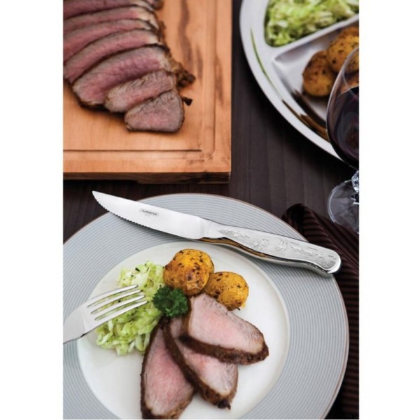 Encontraproduto.com.br - Faqueiro para Churrasco Tramontina em Aço Inox 66928637 12 Peças