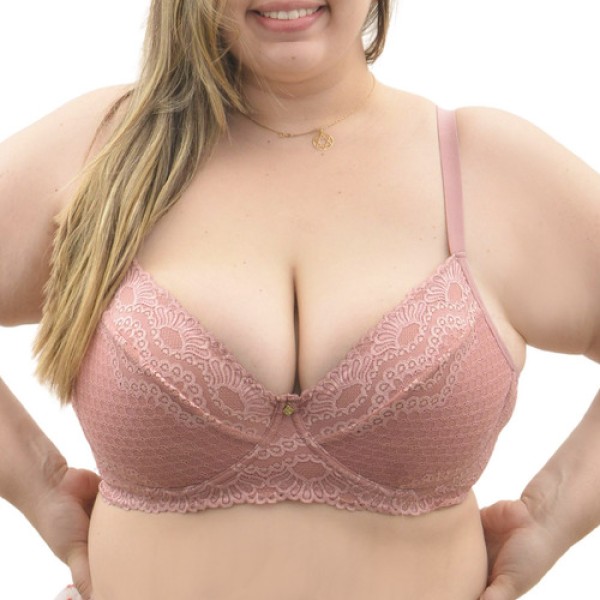 Encontraproduto.com.br - Sutiã Nayane Plus Size Sem Bojo Aros Cobertura Renda Cereja Un