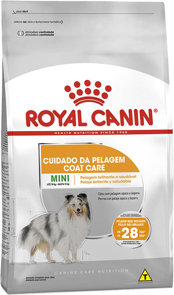 Ração Royal Canin Coat Care Cuidado da Pelagem para Cães Adultos Mini