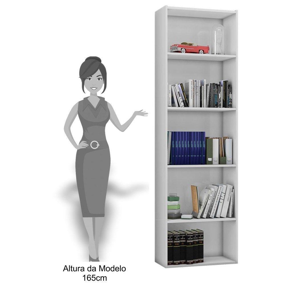 Encontraproduto.com.br - 2 Estantes Livreiro Multiuso 4 Prateleiras Luiza Castanho