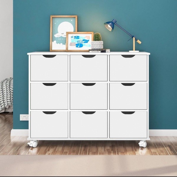 Encontraproduto.com.br - Kit 2 Nichos Organizadores com Rodízios Toys Q01 Branco