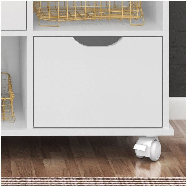 Encontraproduto.com.br - Kit 2 Nichos Organizadores com Rodízios Toys Q01 Branco