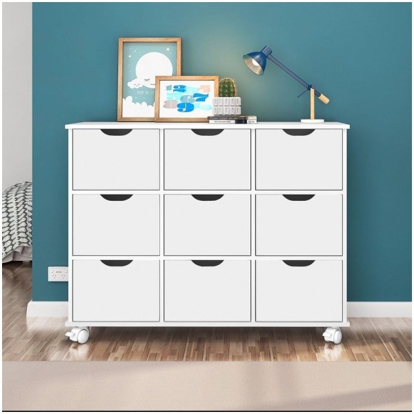 Encontraproduto.com.br - Kit 2 Nichos Organizadores com Rodízios Toys Q01 Branco
