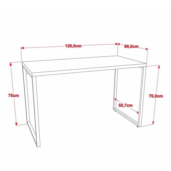 Encontraproduto.com.br - Mesa De Escritório Office 120cm Prisma C08 Preto Onix