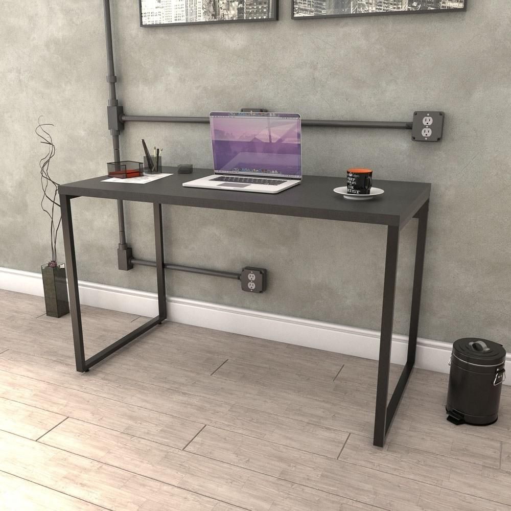 Encontraproduto.com.br - Mesa De Escritório Office 120cm Prisma C08 Preto Onix