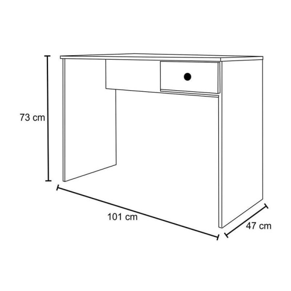 Encontraproduto.com.br - Mesa Para Computador Notebook Escrivaninha 101cm Dubai Preto - Mpozenato