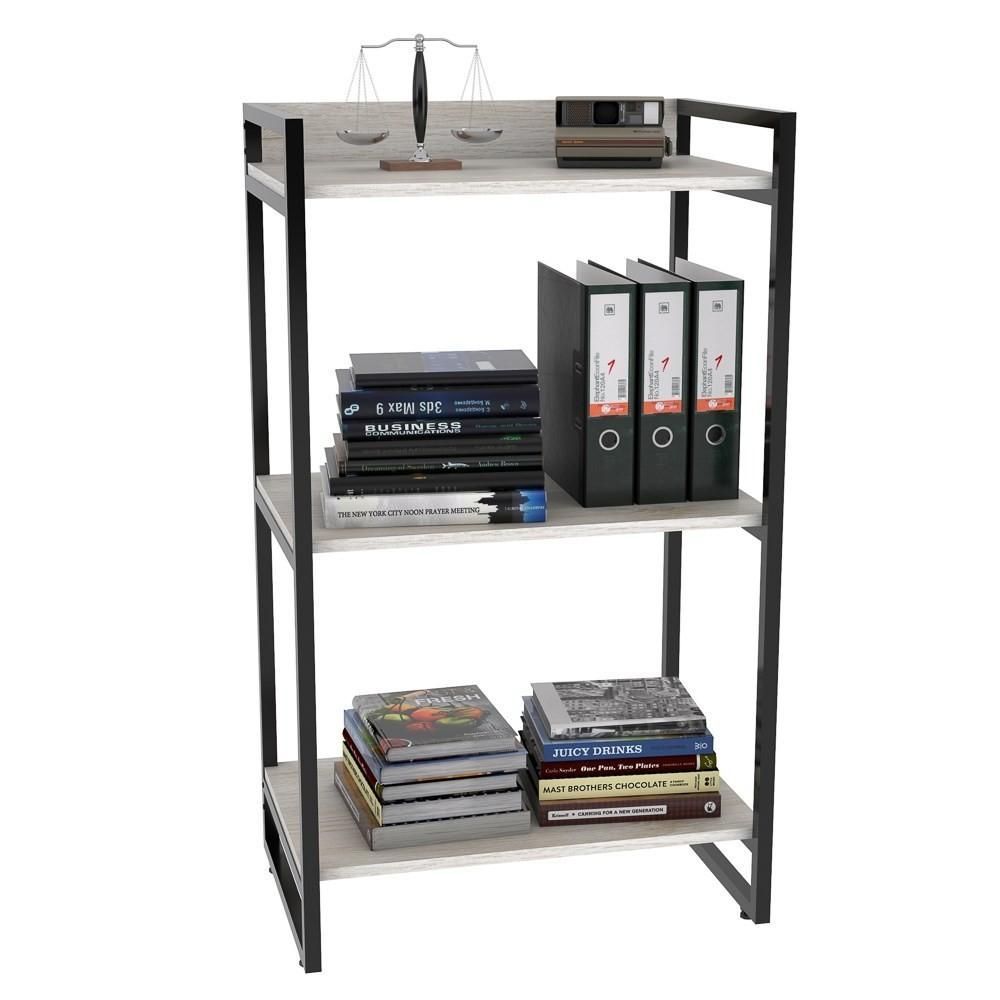 Kit 3 Estantes Estilo Industrial 60cm 3 Prateleiras Snow