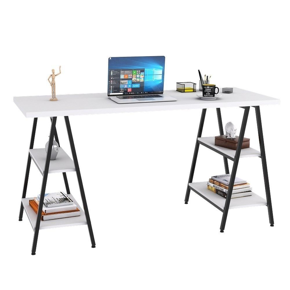 Mesa Escrivaninha 150cm Estilo Industrial Prisma Chess