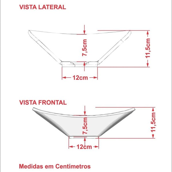 Encontraproduto.com.br - Cuba Pia De Apoio Para Banheiro Retangular Luxo 38 Preto