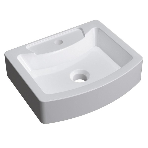 Encontraproduto.com.br - Cuba Pia De Apoio Para Banheiro Retangular Aria Rt41 C08 Branco