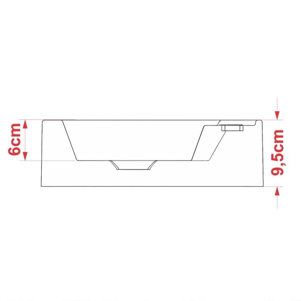 Encontraproduto.com.br - Cuba Pia De Apoio Para Banheiro Retangular Aria Rt41 C08 Branco