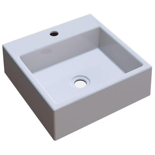 Encontraproduto.com.br - Cuba Pia De Apoio Quadrada Cinza