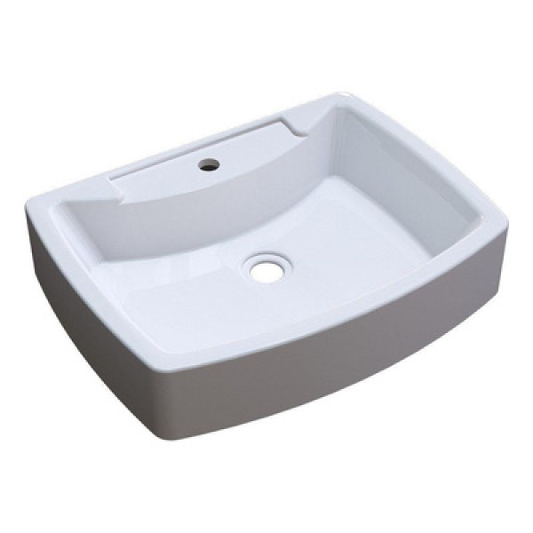 Encontraproduto.com.br - Cuba Pia De Apoio Retangular Aria Branco