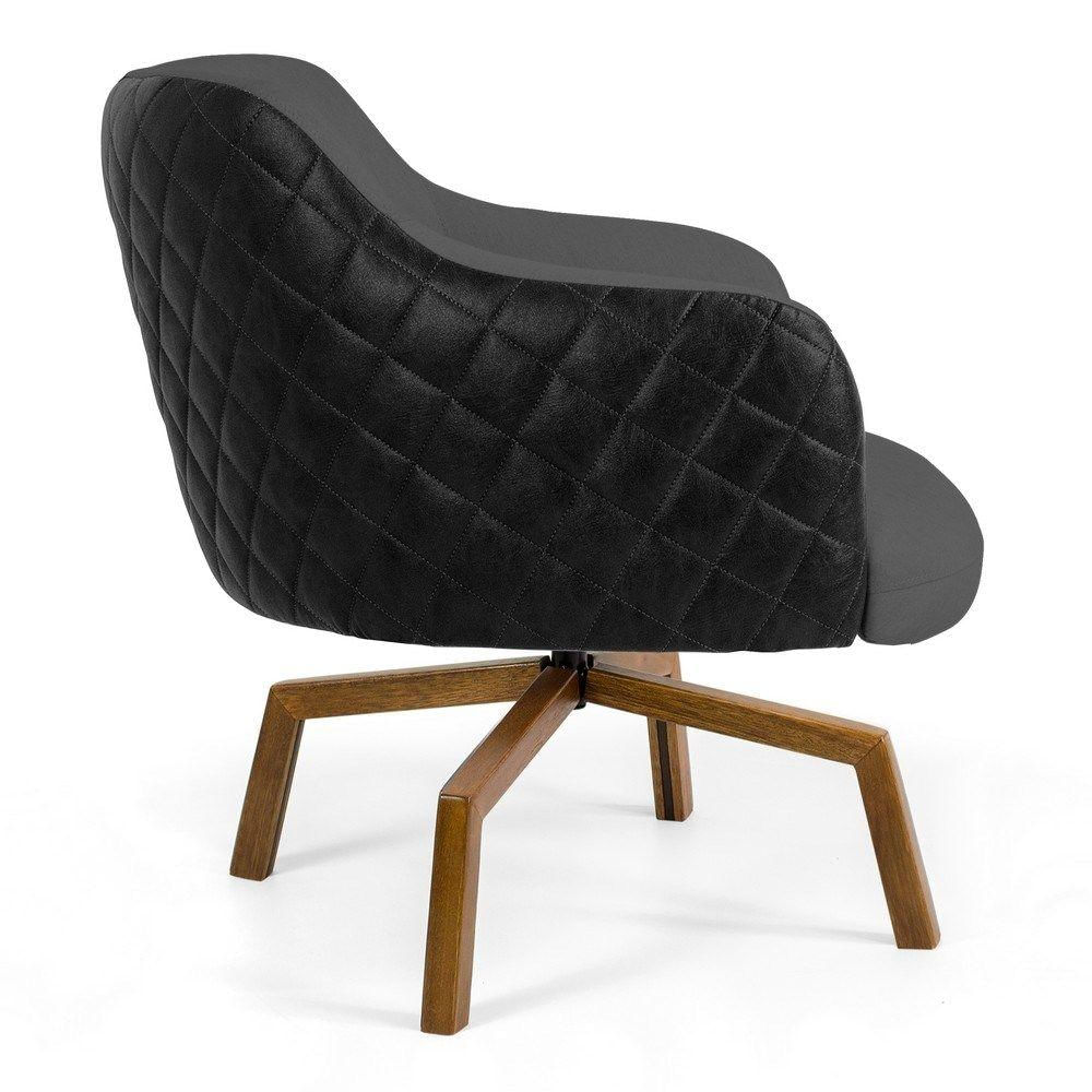 Encontraproduto.com.br - 02 Poltronas Jade Ka C416 Corano Tressê Linho Cinza Escuro
