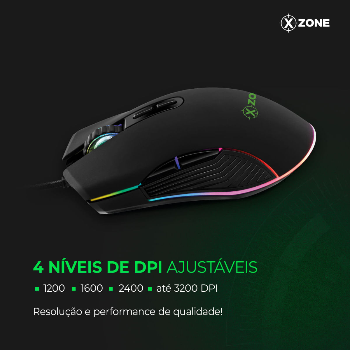 Encontraproduto.com.br - Mouse Gamer Xzone 16400 DPI GMF-02