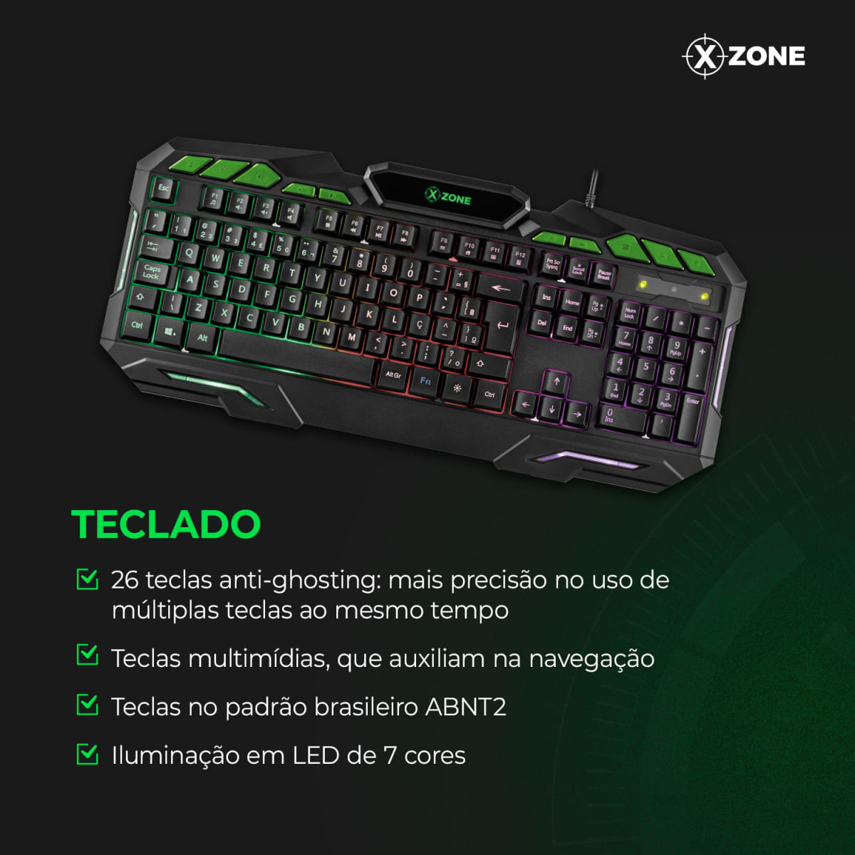 Encontraproduto.com.br - Kit Gamer 4 em 1 Xzone - GTC-02
