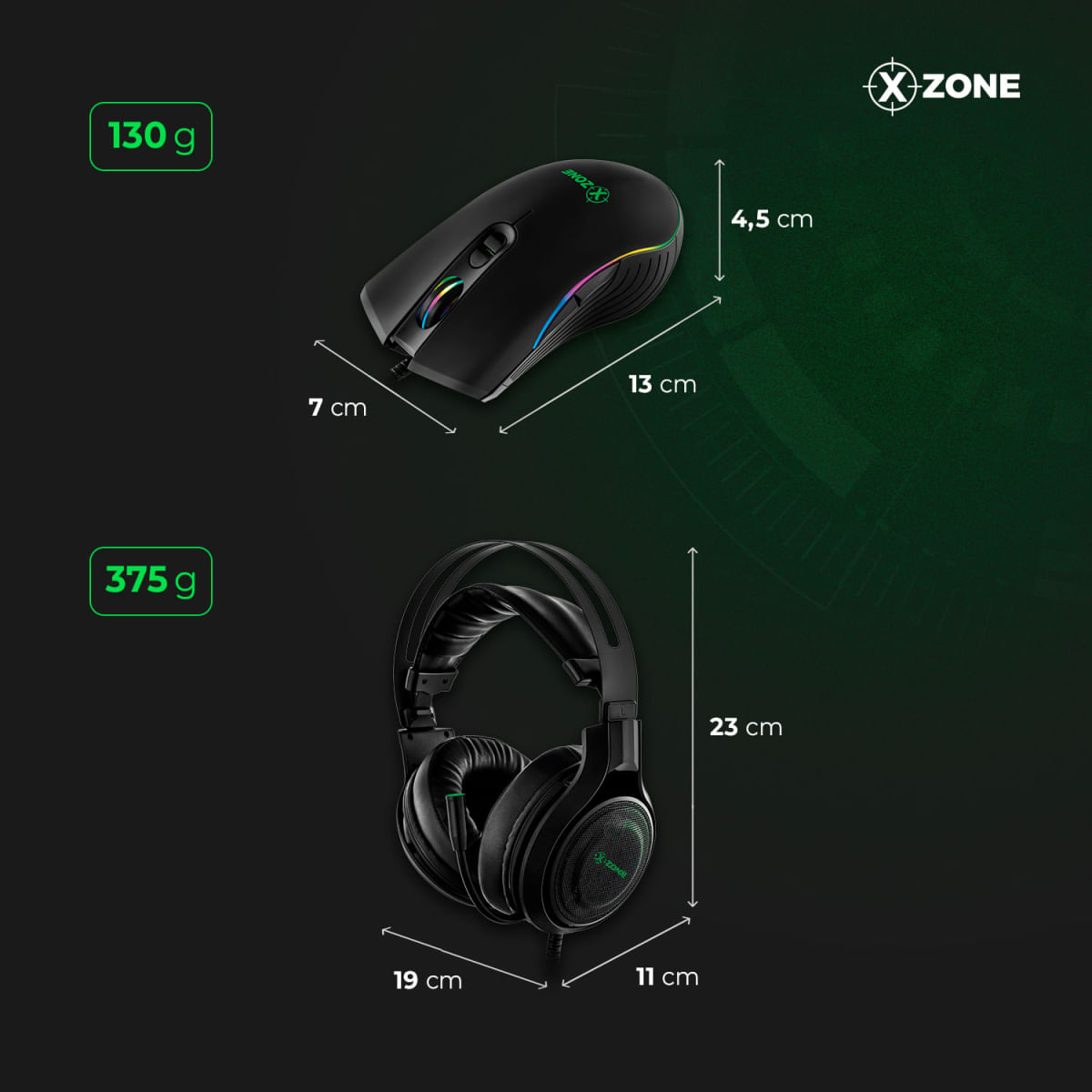 Encontraproduto.com.br - Kit Gamer 4 em 1 Xzone - GTC-02