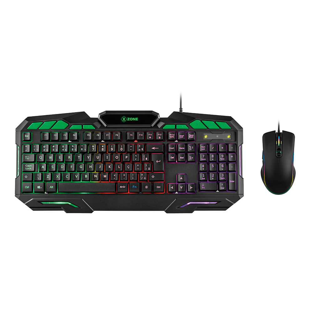 Encontraproduto.com.br - Kit Gamer 2 em 1 Mouse e Teclado Xzone - GTC-01