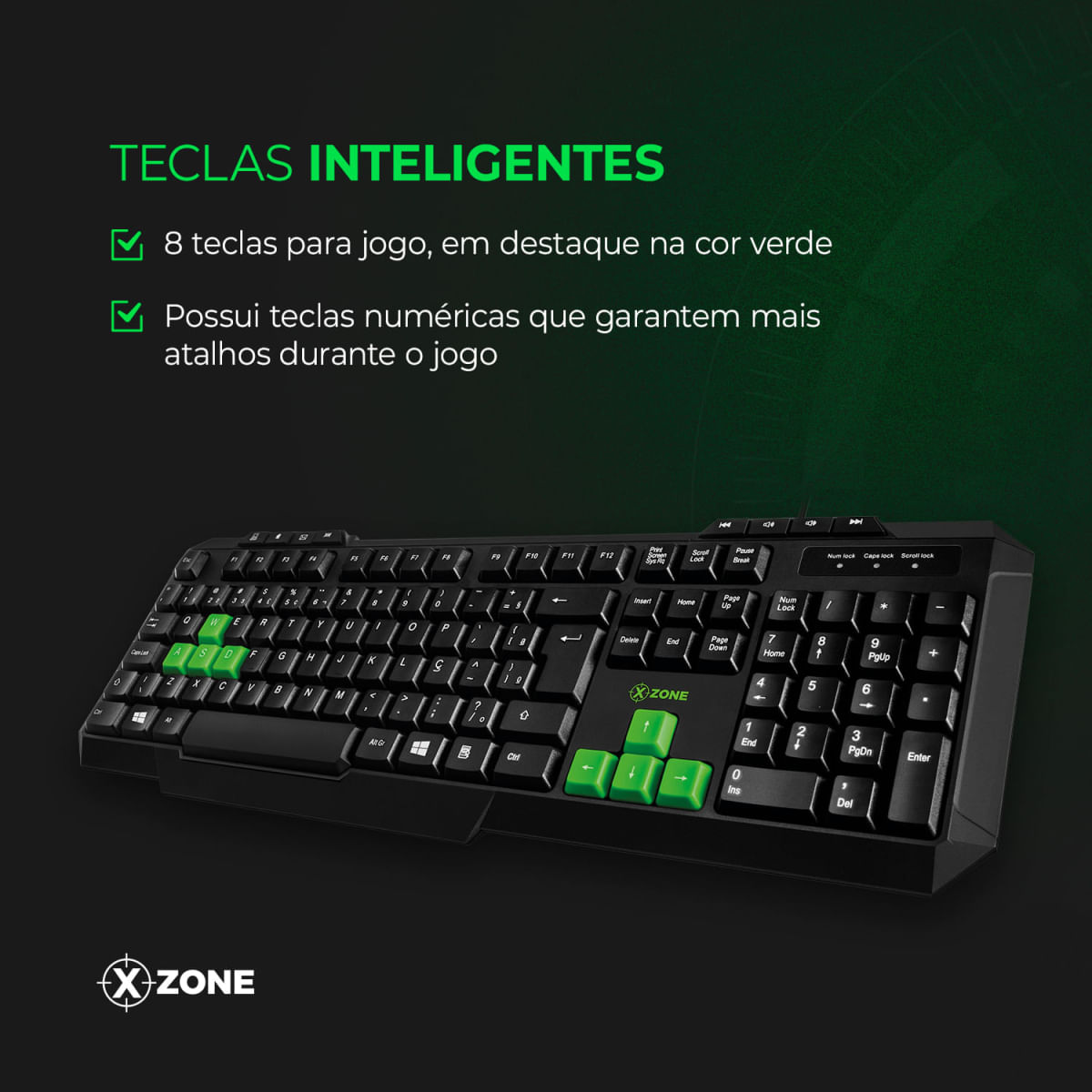 Encontraproduto.com.br - Teclado Gamer Standard Xzone GTB-01