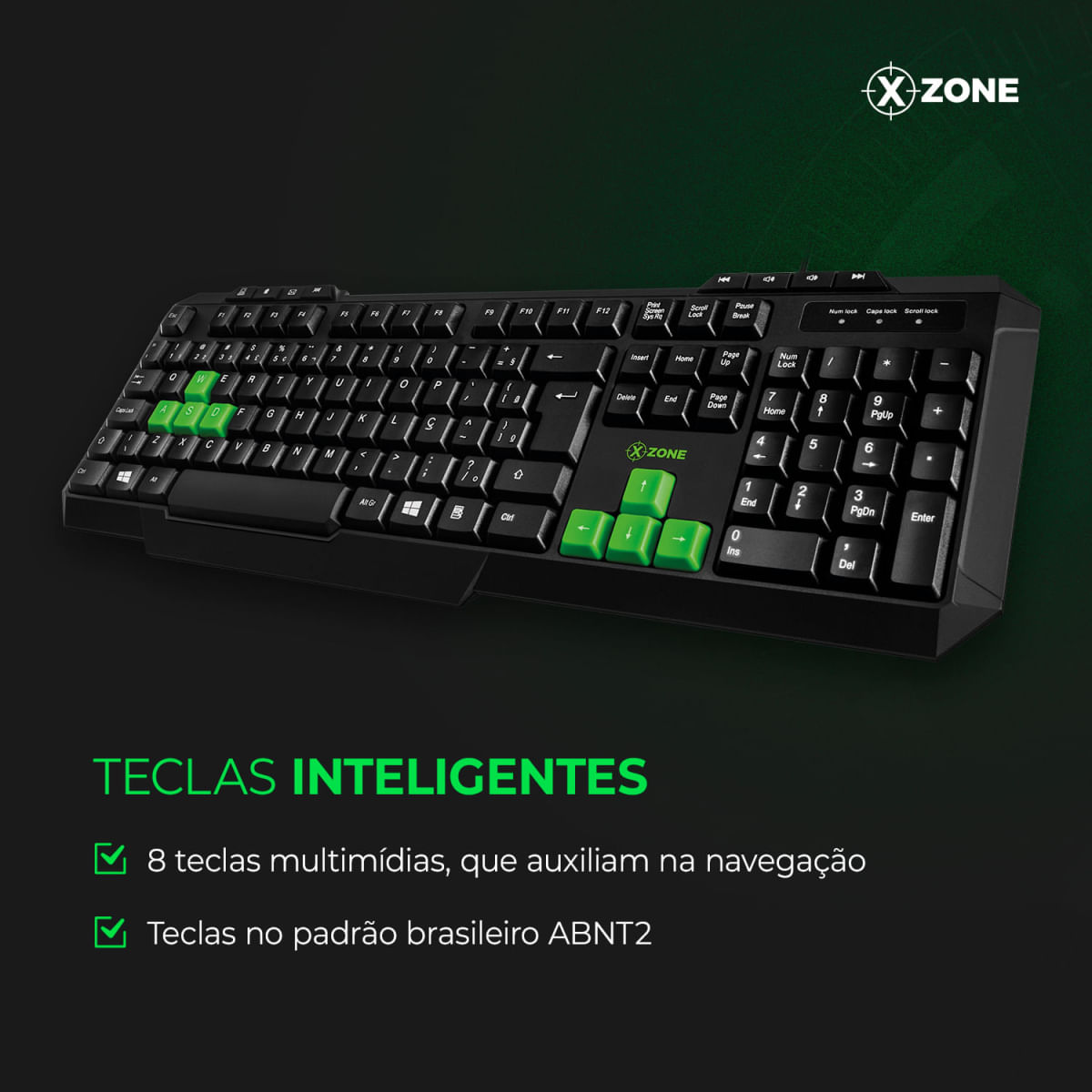 Encontraproduto.com.br - Teclado Gamer Standard Xzone GTB-01