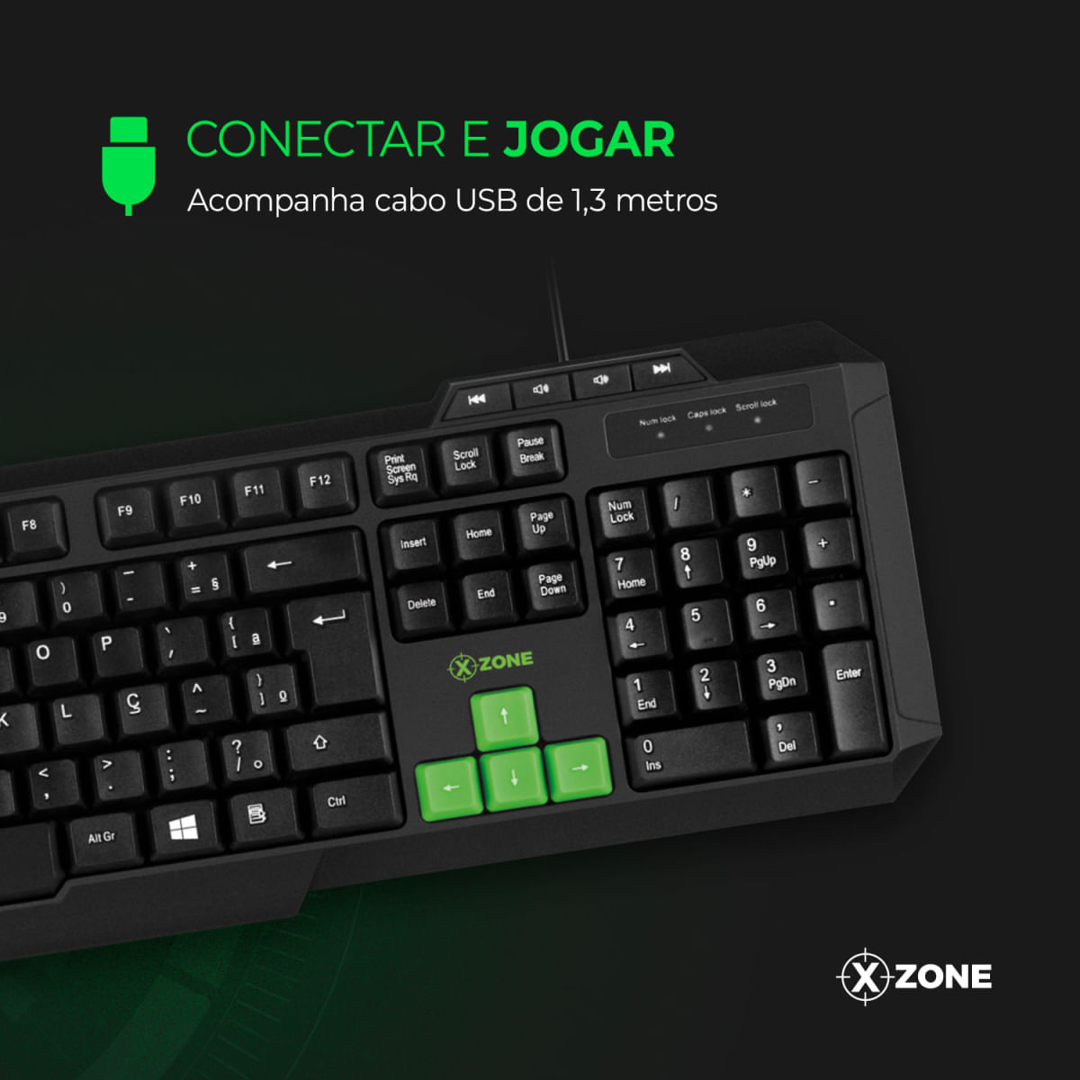 Encontraproduto.com.br - Teclado Gamer Standard Xzone GTB-01