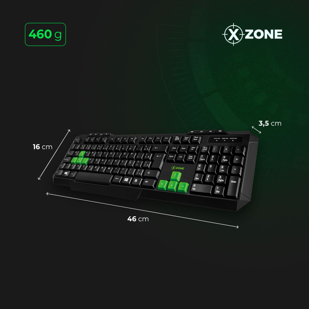 Encontraproduto.com.br - Teclado Gamer Standard Xzone GTB-01