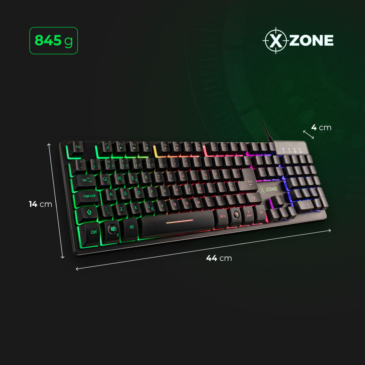 Encontraproduto.com.br - Teclado Gamer Semimecânico Xzone GTS-01